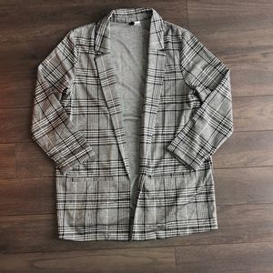 H&M Plaid Boyfriend Blazer